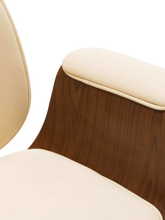 Stuhl Büro mit Armen Beige vidaXL