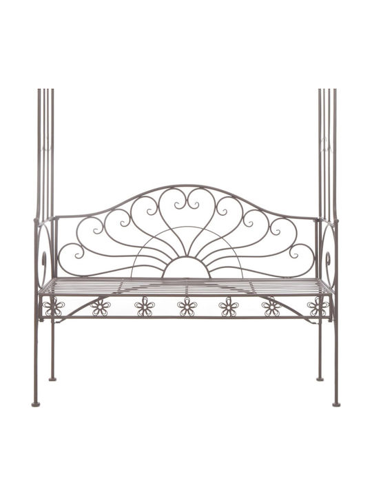 Bank Außenbereich Metallisch Braun 122x43x120cm