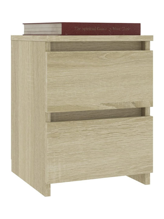 Wooden Sonoma Oak Bedside Table 30x30x40cm