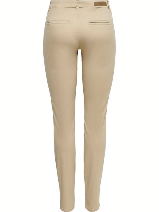 Damen Chino Hose Beige