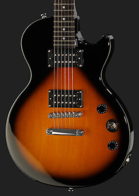 Epiphone Elektrische Gitarre mit Form Einfacher Schnitt und HH Pickup-Anordnung in Bersten Farbe