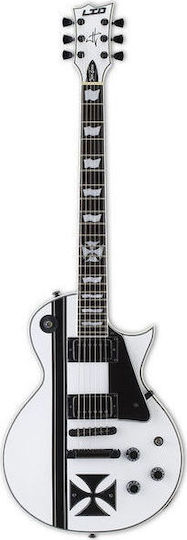 ESP LTD Iron Cross Electric Guitar Single cut with HH Pickup Configuration Snow White