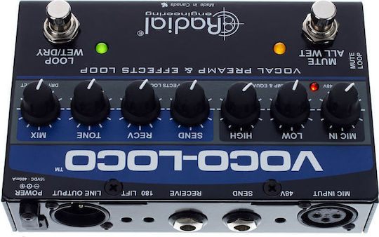 Radial Voco-Loco Swither Mic Πετάλι Preamp Φωνής