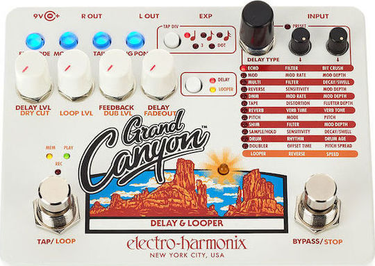 Electro-Harmonix Grand Canyon Pedals Effect Looper Electric Guitar and Electric Bass