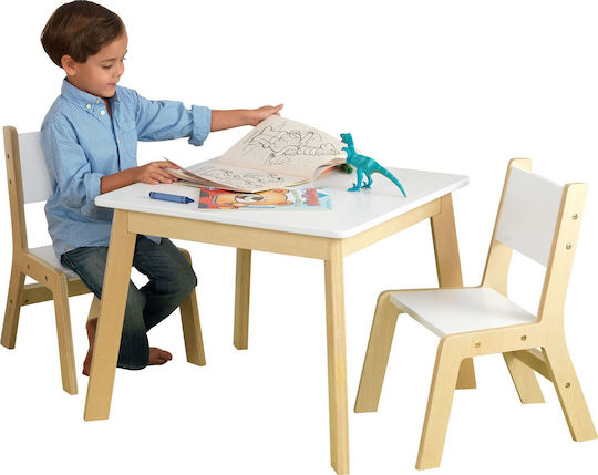 Kinder Tischset mit Stühlen aus Holz Weiß Kidkraft