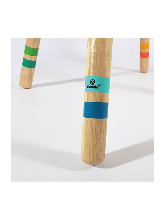 Indianimals Kids Table made of Wood Beige Svoora