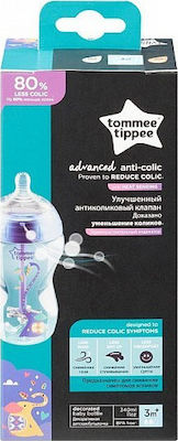 Tommee Tippee Sticlă de Plastic pentru Bebeluși Advanced Anti-Colic Anti-Colici cu Tetină de Silicon pentru 3+ luni Blue 340ml 1buc