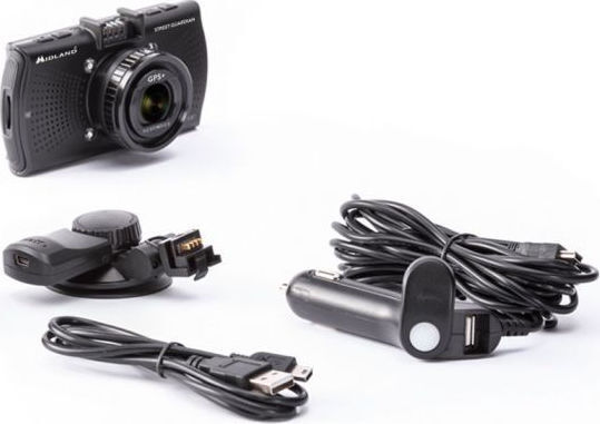 Midland Street Guardian Plus Camcorder Camera DVR Auto cu Ecran pentru Parbriz cu ventuză de aspirație