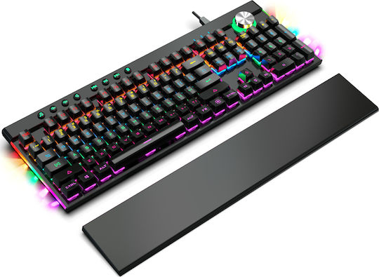 Omega Varr Neon Gaming Mechanical Keyboard with Jixian Blue switches and RGB lighting (English US)