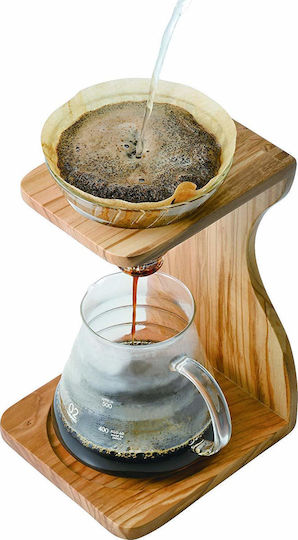 Hario V60 Olive Wood Übergießer-Set 156x160x248mm