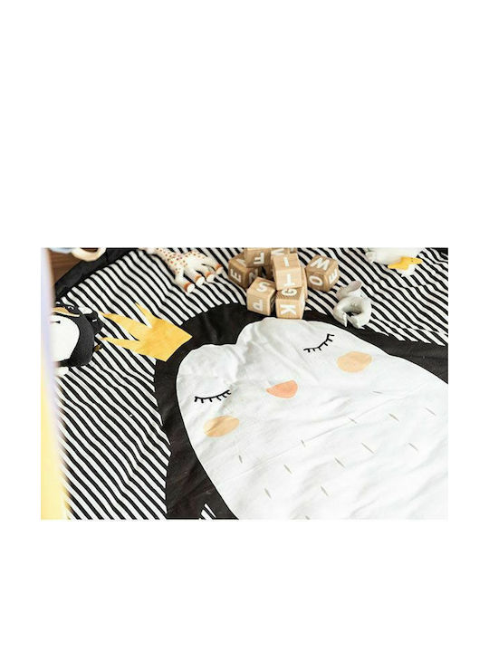 Play&go Penguin Детски Килими Черен 120x120см