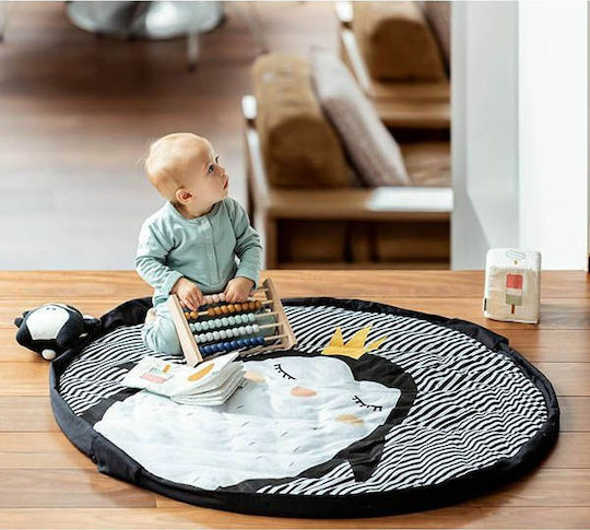 Play&go Penguin Детски Килими Черен 120x120см