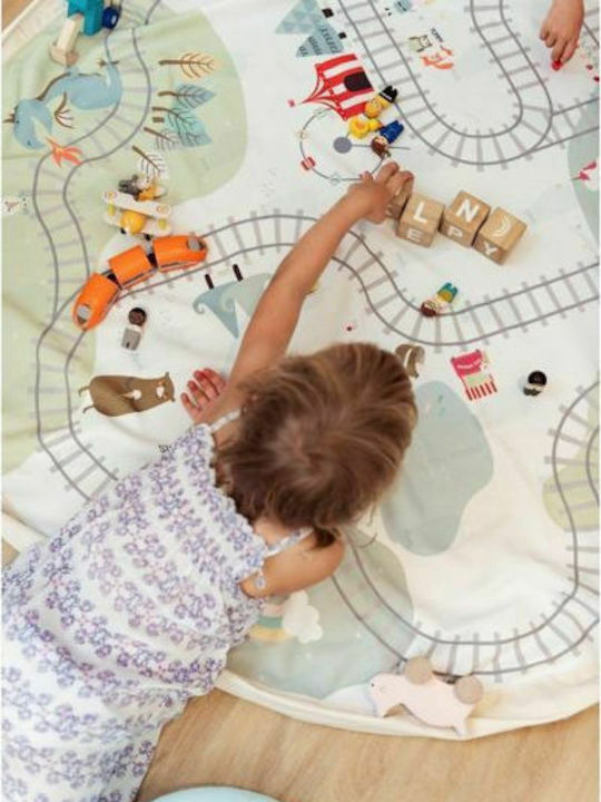 Play&go Trainmap Aktivitätsmatte Weiß 140x140cm