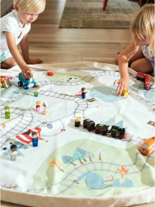 Play&go Trainmap Aktivitätsmatte Weiß 140x140cm