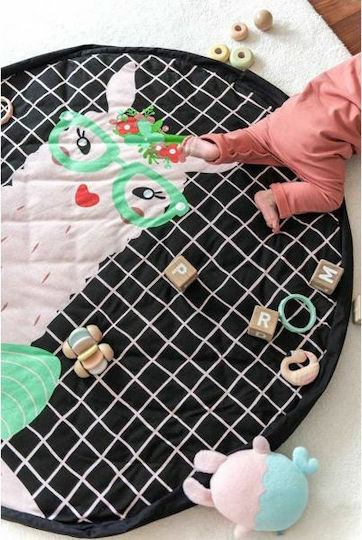 Play&go Lama Χαλάκι Δραστηριοτήτων Μαύρο 120x120cm