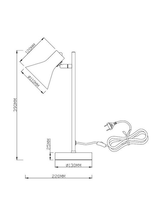 Trio Lighting Nina Lumină de Birou pentru Soclu E14 în Culoarea Negru