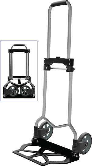 Express Transport Trolley Foldable for Weight Load up to 90kg Black