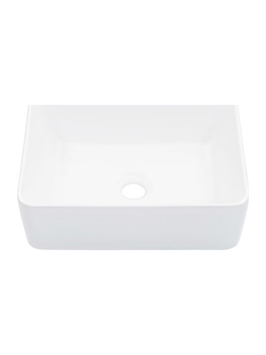 vidaXL Надеждна мивка Керамика 40x30x13см Бял