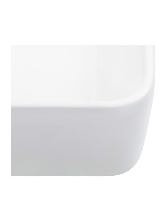 vidaXL Надеждна мивка Керамика 40x30x13см Бял