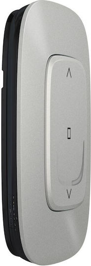 Legrand Valena Allure 91 Επιτοίχιος Διακόπτης Τοίχου Wi-Fi Ρολών Μονός με Πλαίσιο Aluminium