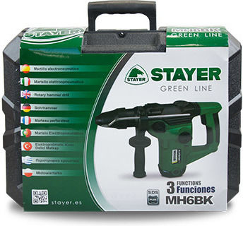 Stayer MH6BK Κρουστικό Σκαπτικό Πιστολέτο Ρεύματος 1000W με Υποδοχή SDS Plus MH6BK