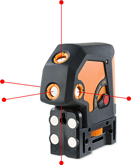 Geo Fennel Gmbh Geo5P 5-Punkt-Laser Selbstnivellierend Laser-Wasserwaage Punkt Roter Strahl