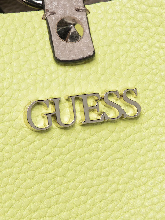 Guess Alby Vg Women's Bag Shopper Shoulder Yellow