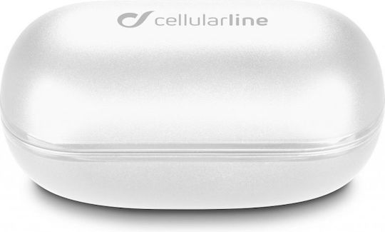 Cellular Line Petit In-ear Bluetooth Handsfree Ακουστικά με Θήκη Φόρτισης Λευκά
