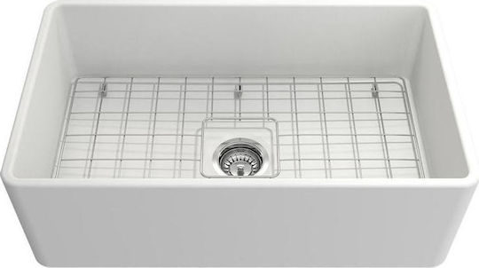 Bocchi 1138-301 Unterbau Porzellan Küchenspüle M76xB46cm Weiße Mattfarbe