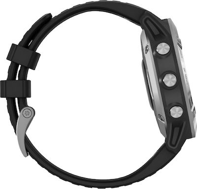 Fenix 6 47mm Smartwatch mit Pulsmesser (Silver with Black Band)