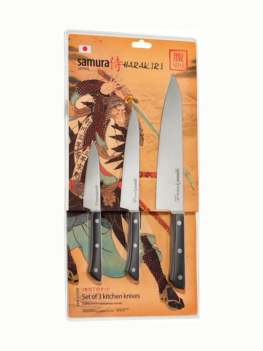 Samura Harakiri Knife Set from Stainless Steel 3pcs
