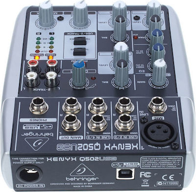 Behringer XENYX-Q502 USB Αναλογική Κονσόλα 5 Καναλιών με Phantom Power & 1 Εισόδο XLR