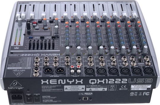 Behringer Xenyx QX1222USB QX1222USB Αναλογική Κονσόλα 12 Καναλιών με Phantom Power & 6 Εισόδους XLR