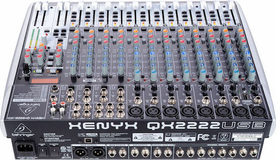 Behringer Xenyx QX2222USB Αναλογική Κονσόλα 22 Καναλιών με Phantom Power & 8 Εισόδους XLR