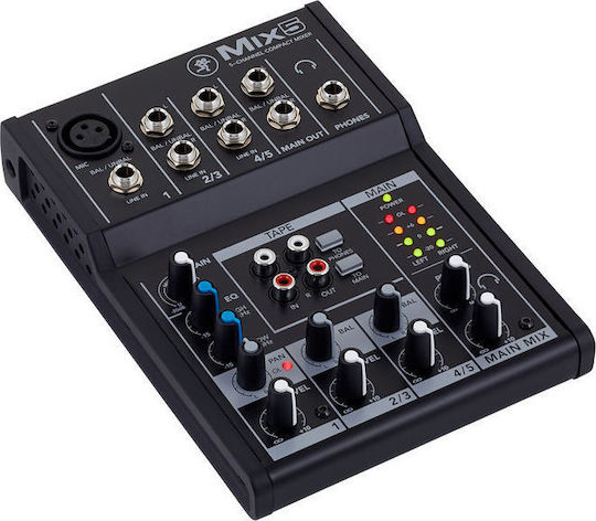Mackie Mix5 Consolă Analogică 5 Canale cu Putere fantomă & 1 Intrare XLR