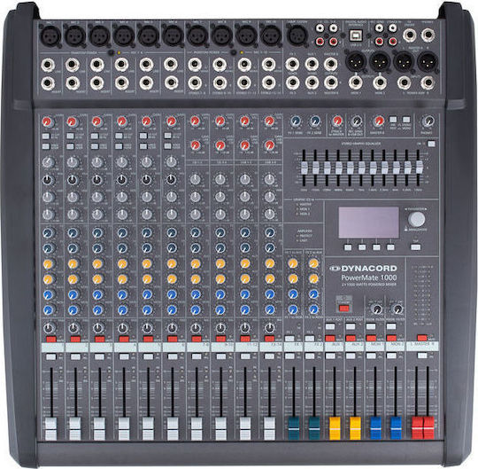 PowerMate 1000-3 Selbstverstärkend Analoge Konsole 10 Kanäle mit Phantom Power & 10 XLR-Eingänge