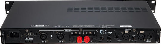 The T.Amp S-75 MK II Leistungsverstärker PA-Verstärker 2 Kanäle 75W/4Ω 45W/8Ω mit Kühlungssystem in Schwarz Farbe