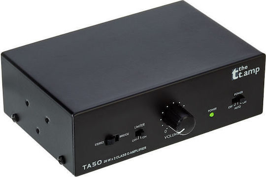 The T.Amp TA50 Τελικός Ενισχυτής PA 2 Καναλιών 20W/4Ω με Σύστημα Ψύξης