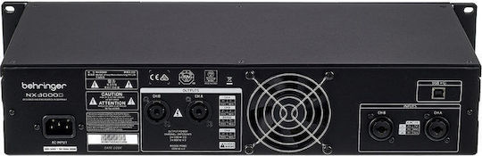 Behringer NX3000D Τελικός Ενισχυτής PA 2 Καναλιών 1500W/4Ω 900W/8Ω και Σύνδεση USB