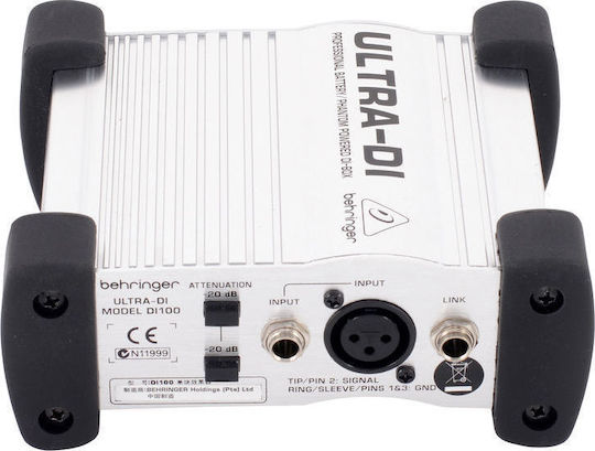 Behringer DI-100 Active 1 Channel DI Box with Phantom Power and Battery
