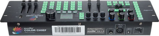 Eurolite DMX Led Color Chief Controller DMX Контролер Конзола за Осветление с 240 Контролни Канали с Монтаж Стелаж и Връзка USB (за компютър)