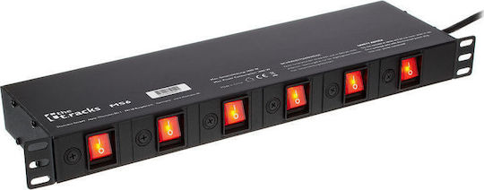the t.racks Power MS6 DMX Switch für Lichtkonsole mit Flugkoffer Rack-Montage
