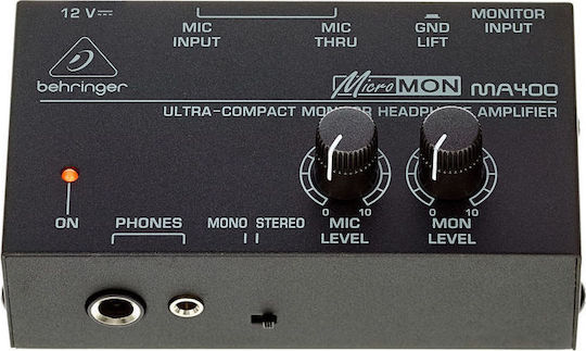 Behringer MA400 MA400 Tragbar Analog Kopfhörerverstärker Einkanalig mit Jack 3.5mm/6.3mm
