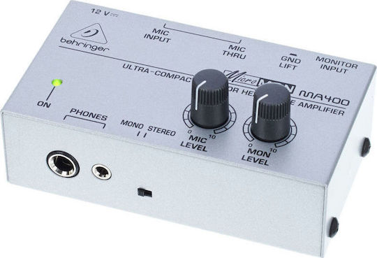 Behringer MA400 MA400 Tragbar Analog Kopfhörerverstärker Einkanalig mit Jack 3.5mm/6.3mm