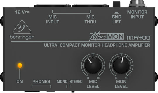 Behringer MA400 MA400 Tragbar Analog Kopfhörerverstärker Einkanalig mit Jack 3.5mm/6.3mm