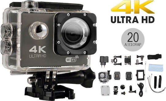 DV124 Action Camera 4K Ultra HD Υποβρύχια (με Θήκη) και Wi-Fi Μαύρη