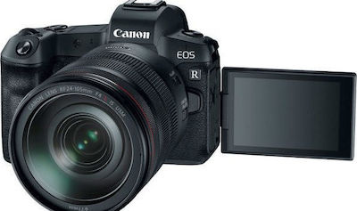 Canon Mirrorless Φωτογραφική Μηχανή EOS R Full Frame Kit (RF 24-105mm F4L IS USM + EF-EOS R Adapter) Black