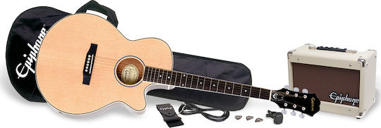 Epiphone Semi-Acoustic Guitar PR-4E Cutaway Natural