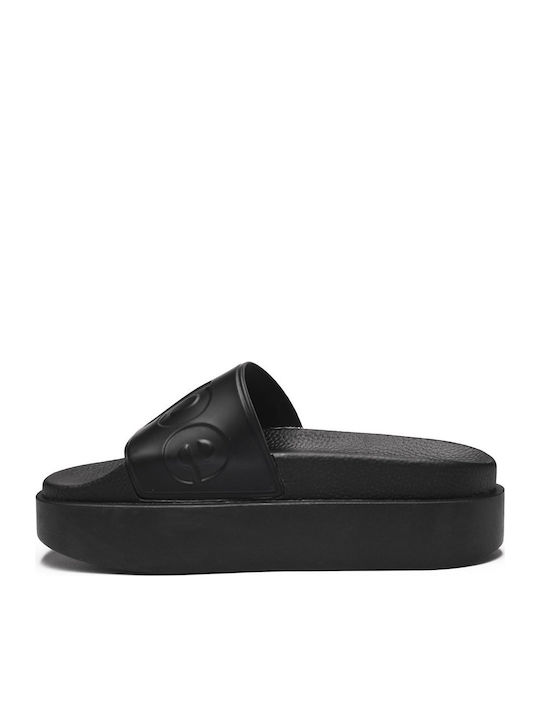 Damen-Flip-Flops - Hausschuhe in Schwarz