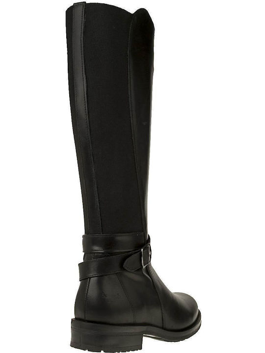 Leather Women's Boots with Rubber Black